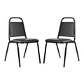 Oef Furnishings Oef9110-b/2 Banquet Chairs Premium Commercial Seating (2 Pack, Vinyl, Black, Black Frame), 32"H x 17.5W x 22"D