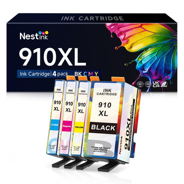 910XL Ink Cartridge Combo Pack Replacement for HP Ink 910 XL Series Compatible with officeJet Pro 8010 8020 8025 8028 8030 8035 8015 8018 8022 Printer.(4 Pack,B/C/M/Y)