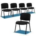 Vingli 5-pack Waiting Room Chairs, Stackable Chair for Office, Mesh-black, Fabric Mesh-black