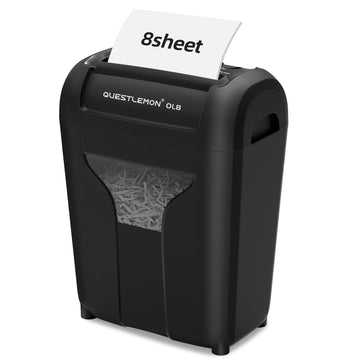 8-Sheet Paper Shredder for Home, Quiet Cross Cut Shredders, P-4 Ultra Security, 4 Gal Bin, Shred Quietly for Shred for Credit Card, Mail, Staples, <58 dB(OL8)