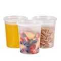 32 oz. Plastic Deli Containers With Lids, 24 Sets - Leakproof, Stackable, BPA Free, Microwavable, Freezer Safe (Formerly FULING)