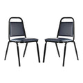 Oef Furnishings Oef9104-b/2 Banquet Chairs Premium Commercial Seating (2 Pack, Vinyl, Blue, Black Frame), 32"H x 17.5W x 22"D