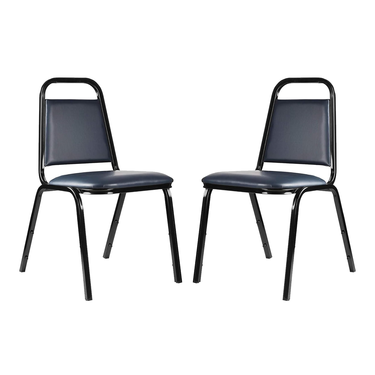 Oef Furnishings Oef9104-b/2 Banquet Chairs Premium Commercial Seating (2 Pack, Vinyl, Blue, Black Frame), 32"H x 17.5W x 22"D