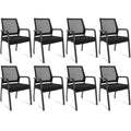 Klasika Desk Chair No Wheels, Arm Chair with Ergonomic Lumbar Support and Thickened Seats Cushion, Waiting Room Chairs for Office School Church