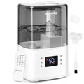 BOXING 4.5L Warm and Cool Mist Ultrasonic Humidifier for Bedroom Large Room, Top Fill Essential Oil Diffuser with Remote, Auto Shut-Off Quiet Sleep Mode, Humidistat, Timer, BPA-Free, 45H Runtime