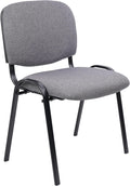 Clatina Waiting Room Chairs Fabric Stackable Chair Metal Frame with Lumbar Support and Thickened Seat Cushion for Waiting Conference Room Guest