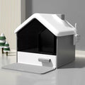 Cat Litter Box,Fully Enclosed Litter Box Holds Odors,Prevents Urine and Litter Leakage,Assembly Free,Easy to Clean Stylish Litter Box Furniture with Pull-Out Litter Tray and Litter Scoop ( Color : Gra