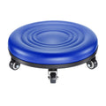 Patikil Low Roller Seat Wheel Stool Chair - Pu Leather Universal Wheel for Home Office Fitness - Round Rolling Short Stool (blue)