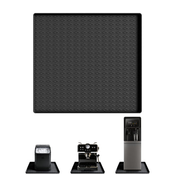 Humidifier Drip Mat -19.7''x19.7''x0.59'' Silicone Dehumidifier Mat, Waterproof Humidifier Tray with Raised Edges, Ideal for Ice Maker,Portable Air Conditioner,Water Cooler,Coffee Machine-Black