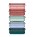 Ello Plastic 3.7 Cup Meal Prep Set 10 Pc, 5 Pack Set - BPA Free Plastic Food Storage Container with Silicone Boot and Airtight Lids, Dishwasher, Microwave, and Freezer Safe, Melon