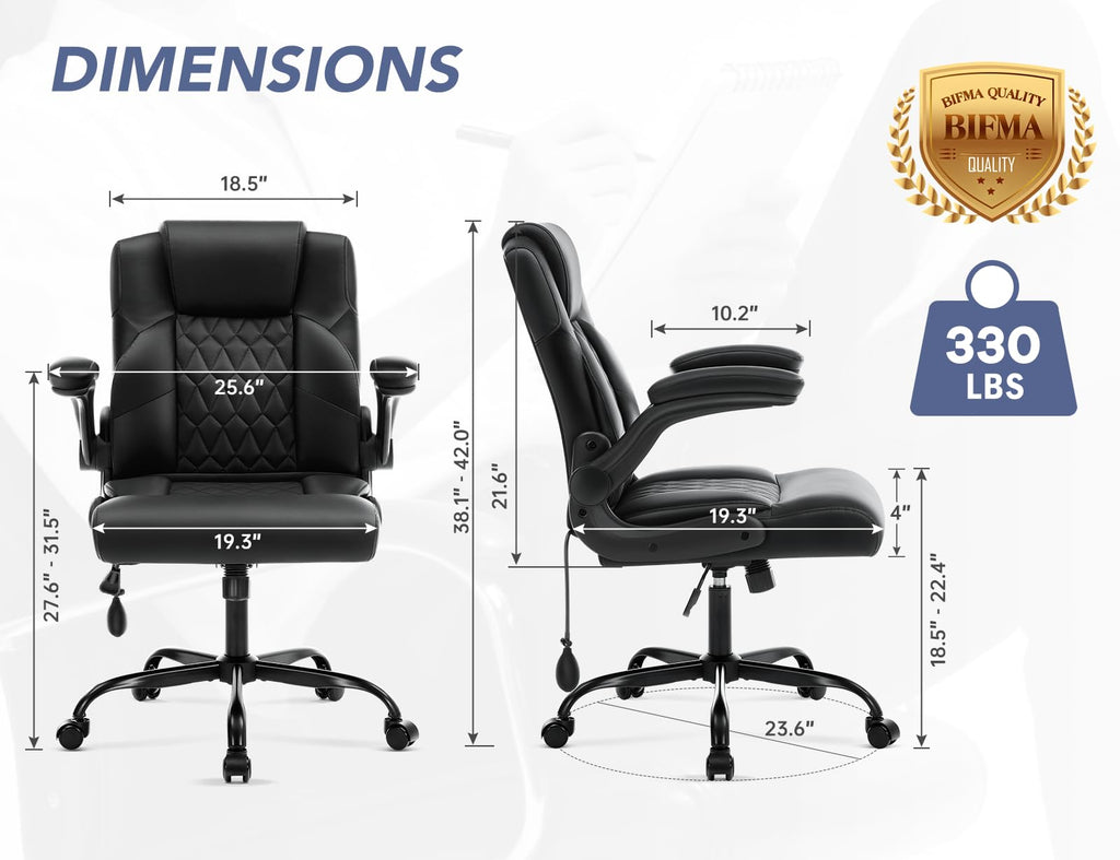 Morkprism Office Chair,executive Computer Desk Chair,black, 25 inches (W) x 25 inches (L) x 40 inches (H)
