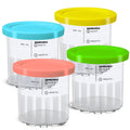 4 Pack Creami Deluxe Pints with Lids, 24 Oz Creami Pints Compatible with NC500 NC501 Series Ice Cream Makers Machine Accessories, BPA-Free & Dishwasher Safe(pink/blue/green/yellow)
