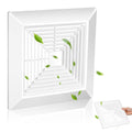 White Square Bathroom Exhaust Fan Cover with Spring, 10. 5" x10. 5" Ceiling/wall Mounted Grille, Replacement Parts for Old Damaged Fan Covers, Air Diffuser Ventilation Hood
