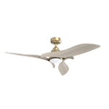 Gyro Ceiling Fans with Lights and Remote, 54 Inch Modern Bedroom Ceiling Fan with 3 Sculpted Blades, Reversible Ultra Quiet DC Motor, 3CCT Dimmable LED, 6 Speeds for Living Room Patio