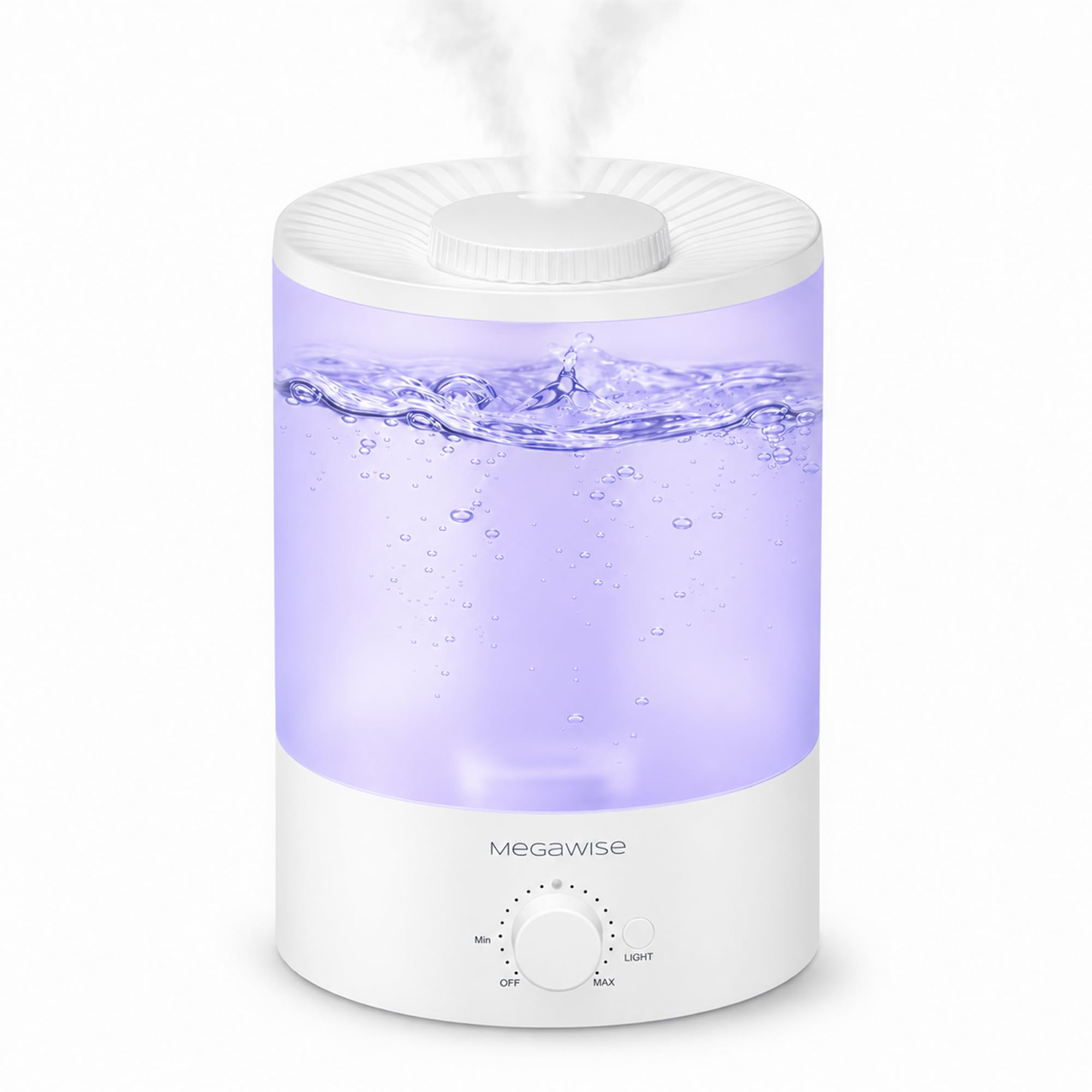 MegaWise Ultrasonic Cool Mist Humidifier | Quiet Operation, Top Fill, Auto Shut-Off | Ideal for Bedroom, Baby Room, and Plants (3.5 L)