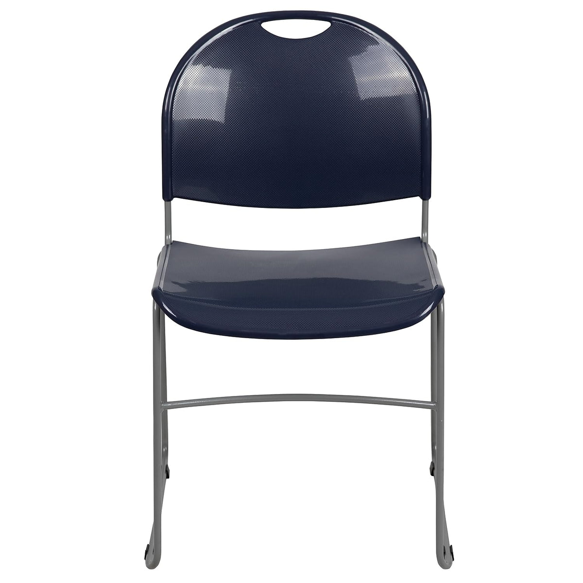 Flash Furniture Hercules Stack Chair, Navy, 5-pack, Set of 5, Navy Plastic/silver Frame