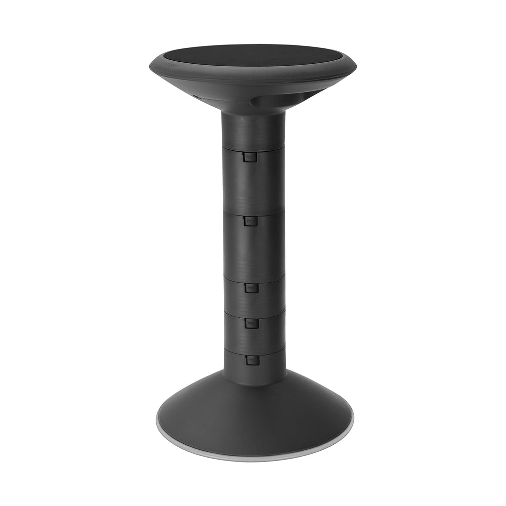 Storex Active Tilt Stool – Ergonomic Seating for Flexible Office Space and Standing Desks, Adjustable 12-24 Inch Height, Black (00320a01c)