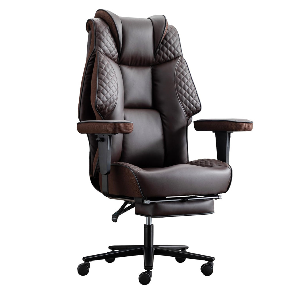 Office Desk Chair, Leather Conference Room Chairs with Wheels, Modern Executive Office Chairs Adjustable Height, Ergonomic Swivel Rolling