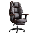 Office Desk Chair, Leather Conference Room Chairs with Wheels, Modern Executive Office Chairs Adjustable Height, Ergonomic Swivel Rolling