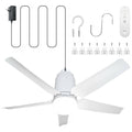 SHUNLEE 31.5" Gazebo Fans Outdoor Hanging, Canopy Fan with Light 3000-6500K, Portable Plug in Ceiling Fan with Remote, Hook, Great for Gazebo, Canopy, Pop up Tent, Patio (31.5")