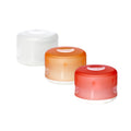 humangear GoTubb – Storage Containers for Snacks, Small Essentials and Travel Gear, Made from Food-Safe Materials, Clear/Orange/Red, Small (3-pack)
