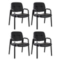 Clatina Classic Reception Chair with Padded Armrests and Sturdy Steel Frame, Ergonomic Guest Chair for Office Conference Waiting Meeting Room,