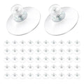 MDEOOSKY 50Pcs Suction Cup 40 mm Glass Suction Pads Clear PVC Sucker Pads Suction Holder with Screw Nut for Bathroom Wall Door Glass Window Car Shade (Clear)