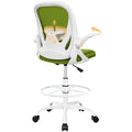 Primy Drafting Chair Tall Office Chair with Flip-up Armrests Executive Ergonomic Computer Standing Desk Chair with Lumbar Support and
