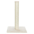 Trixie Parla Cat Scratching Post 24.4 Inch - Cat Scratcher with Soft Fabric Covering Base and Durable Natural Jute Rope - Beige
