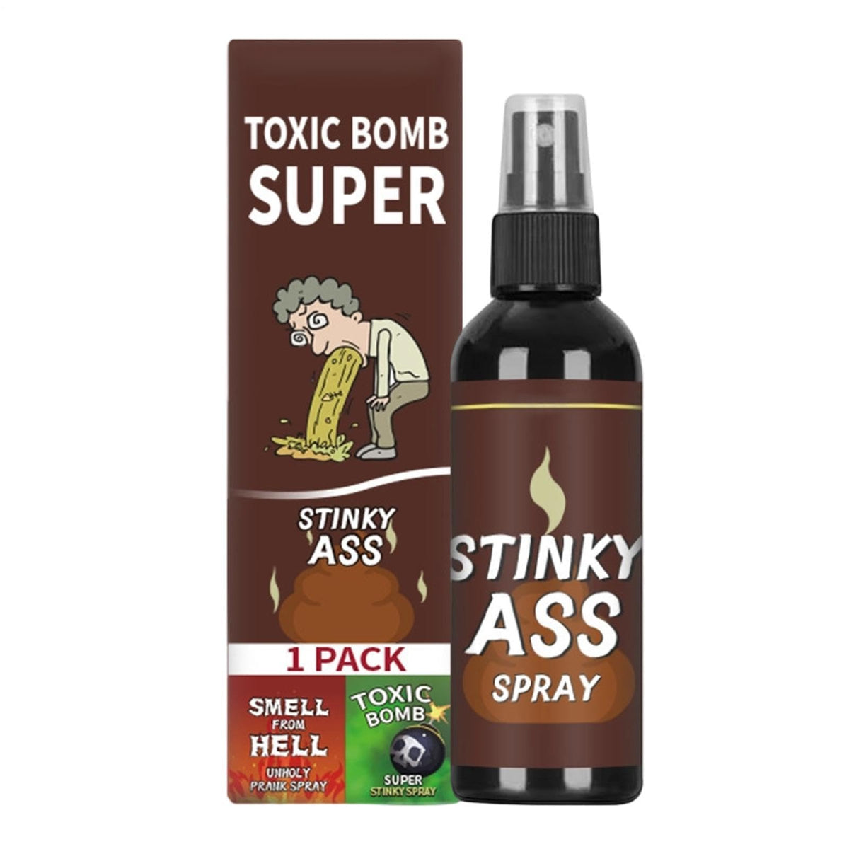 Liquid Assfart Spray, Ultimate Fart SprayPrankSet, Funny Joke Fake Poop Sprays, Insanely PotentReal Stink Sprays, Hilarious GagGifts, for Party Adult Office Chao Prank Stink Stuff