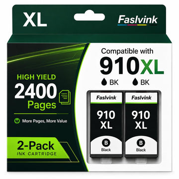 Compatible for HP 910XL Black 2 Pack Replacement for HP 910 XL Black Ink Cartridges High Yield Compatible with HP OfficeJet Pro 8020 8025 8028 8030 8035 8010 8015 Series Printers