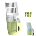 Cat Litter Scoop with Bag Holder, Integrated Detachable Deep Cat Litter Shovel (Green)