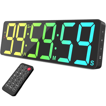 15.7" Digital Wall Timer, 99H Countdown & Count Up with Remote Control