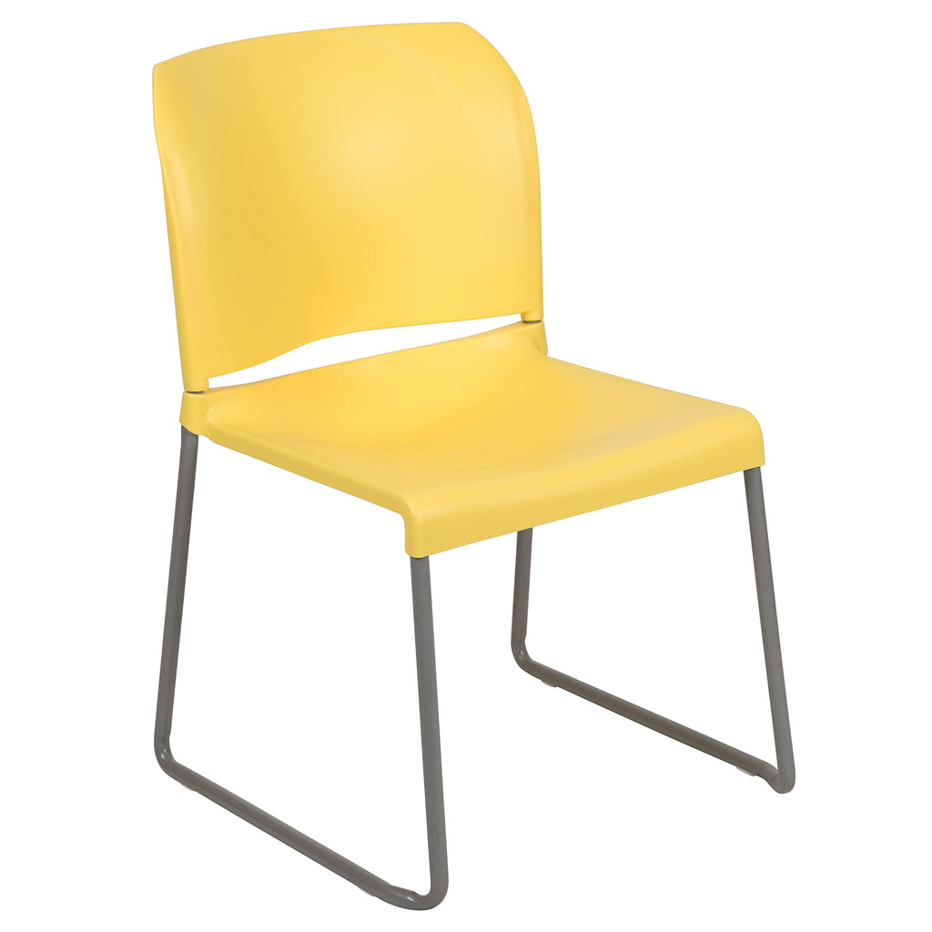 Flash Furniture Hercules Stack Chair, Yellow, Set of 1