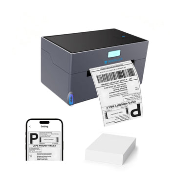 Thermal Shipping Label Printer, 4x6 Bluetooth Shipping Printer for Small Business, Compatible with Windows, Mac, iOS, Android, Portable Label Printer Official Home Use