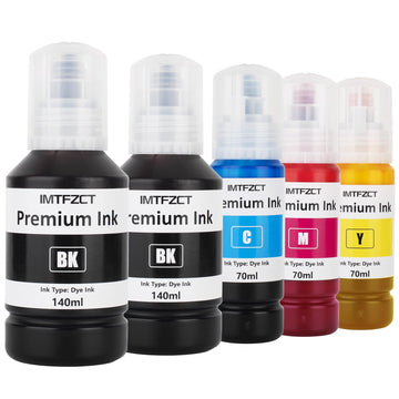 Replacement for Epson 502 Ink Refill Bottles for ET-3760 ET2760 ET2750 ET-4760 ET-2850 ET-15000 ST-4000 ST-2000 ET-3710 ET-3850 ET-3750 ET-4850 ET4750 ET2700 ST3000 ET3700 Printer (2BK C M Y)