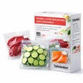 Vacuum Sealer Bags,reusable double zipper vacuum bag with air valve,suitable for sous vide cooking and microwave heating (8.3 * 8.7inch) 30pcs