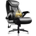 700lbs Big and Tall Office Chair, Ergonomic Heavy Duty Executive Cloth Office Chair with 5d Flip Arms & Adjustable Lumbar Support & Dual Rubber