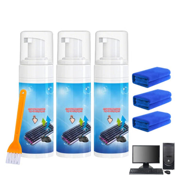 Foam Cleaner for Keyboard & Mouse, Keyboard & Electronics Cleaning Kit, Equipment Hygiene Tool Used for Home Office (3PCS)