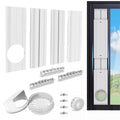 Portable AC Window Vent Kit with Plate Slot, Adjustable PVC Window Seal Panel for Sliding Windows, Portable Air Conditioner Window Kit Suitable for 5.1" / 5.9" AC Exhaust Hose(Not include hose)