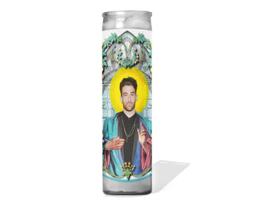 Saint Hasan Piker - Celebrity Prayer Candle : Unscented | 8 inch Glass Prayer Votive - Handmade in USA | Funny Gift Idea