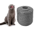 Sisal Rope 6mm for Cat Scratcher Repair and Replace Cat Scratching Post, DIY Scratching Furniture - Cat Tree, Scratch Carpet & Mat, Cat Kicker Toys, Gray 66ft/20m