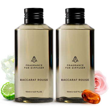 AromaPlan Hotel Scents Inspired by Baccarat Rouge 5 Fl Oz (2 Pack), Home Luxury Aroma & Hotel Fragrance Diffuser Oil for Aromatherapy- USA Made, Bigger Bottle, Bolder Aroma & Longer Lasting