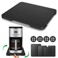 Appliance Slider 360° Rolling Tray for Coffee Maker Bamboo Coffee Pot Slider Tray Countertop Rotation Sliding Tray with Wheels, Small Appliances Mat Black (Small 11.8" × 9.8" × 0.6")