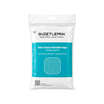 Shredder Bags, Rubber Band Auto Closure Bags, Hold up to 6.6 Gal shredded materials, Design for QUIETLEMON OL288/OL289/OL287/OL100, NOT FOR OL380 (1 Package Contains 10)