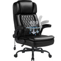 450lbs Executive Office Chair for Heavy People, Ergonomic Big and Tall Desk Chair with Adjustable Lumbar Support&flip Up Armrest,high Back Pu