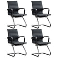 Boiskom Office Guest Reception Chair Set of 4, Conference Room Chairs Waiting Room Chairs 4 Pack, Modern Leather Office Desk Chair No
