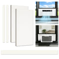 Window AC Side Panels with Aluminum Foil with Top Seal Strip Waterproof Window Air Conditioner Surround Insulation Panels Kit with PVC Edge Trim for Indoor Window AC Insulated Foam Panels