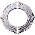 Ekena Millwork CM11BN2 11 1/8"OD x 6 1/8"ID x 5/8"P Benson Ceiling Medallion, Fits Canopies up to 6-1/8", 2 Piece