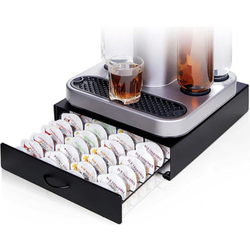 KSESTOR Bartesian Capsule Holder Drawer - Holds 40 Pods - Black